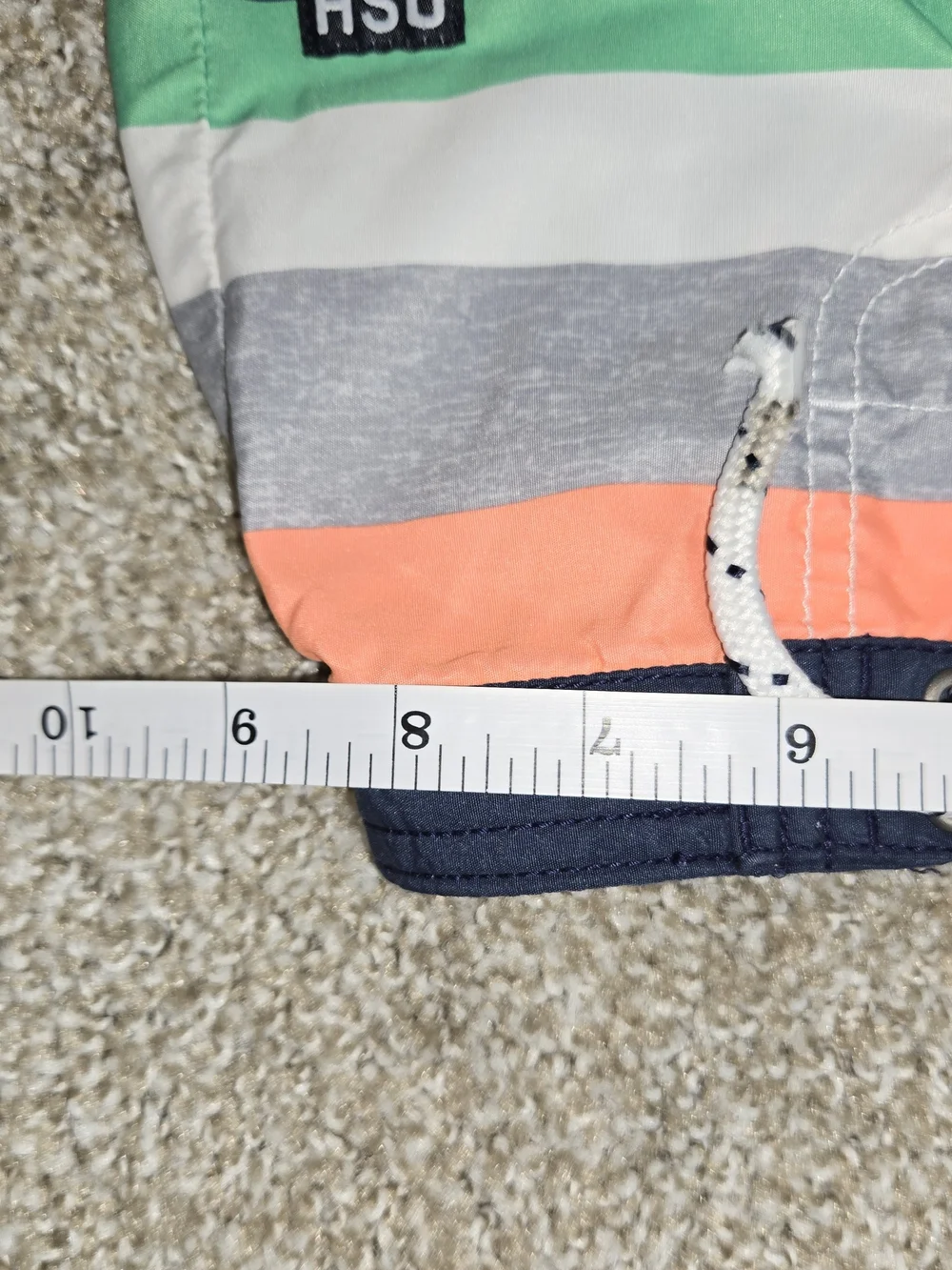 OshKosh B'gosh Striped Shorts in Navy, Coral, Gray and Green